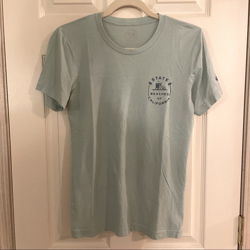Seafoam Green California State Beaches Tee
